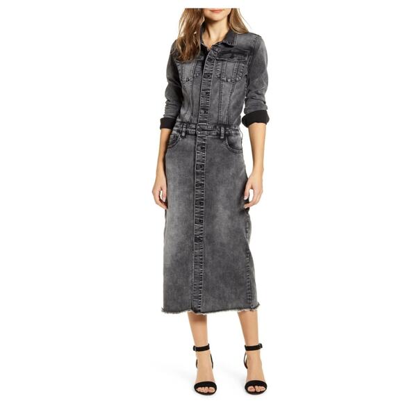 Wash Lab Denim Piece Dyed Denim Dress Size Small - Picture 1 of 12